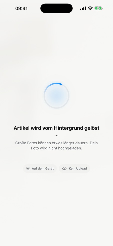 Auf dem Gerät — ItemShot