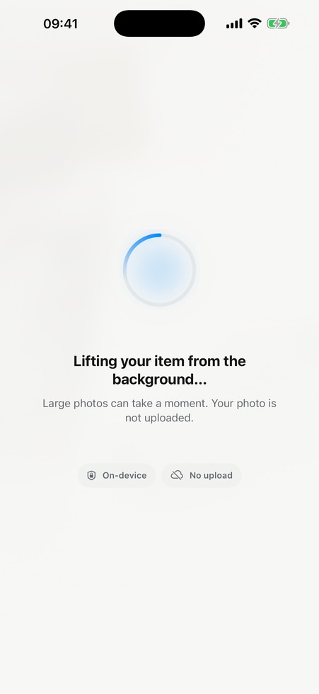 On-device — ItemShot