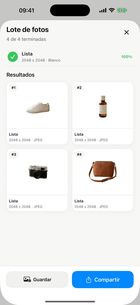Por lotes — ItemShot