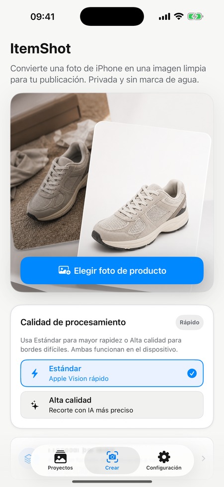 ItemShot: Fotos de producto