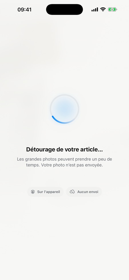 Sur l’appareil — ItemShot
