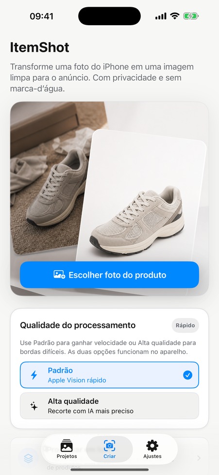 ItemShot: Fotos de produtos