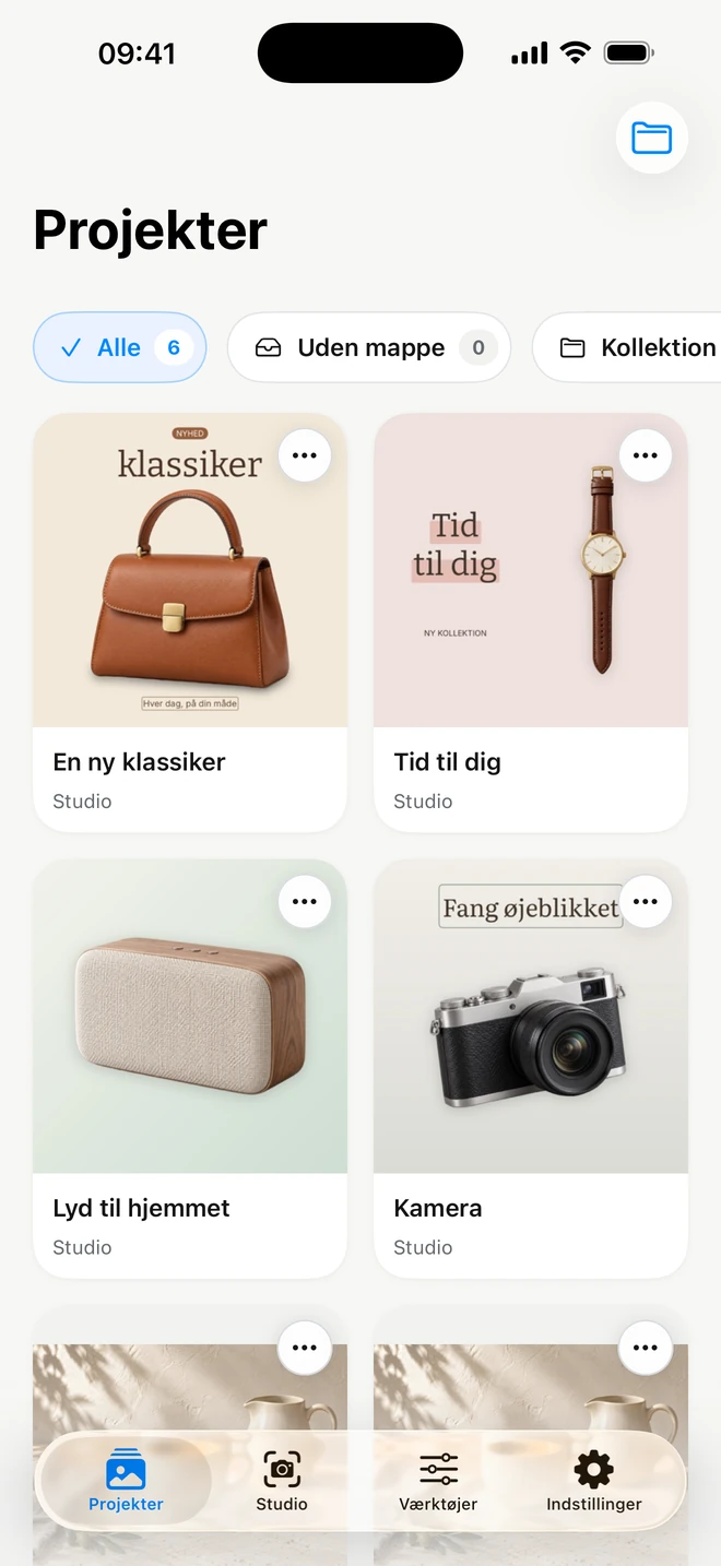 ItemShot på iPhone — Forside