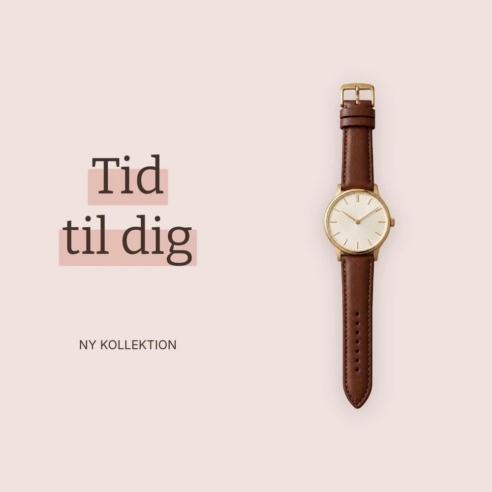 Urkomposition med typografi og matchende baggrund