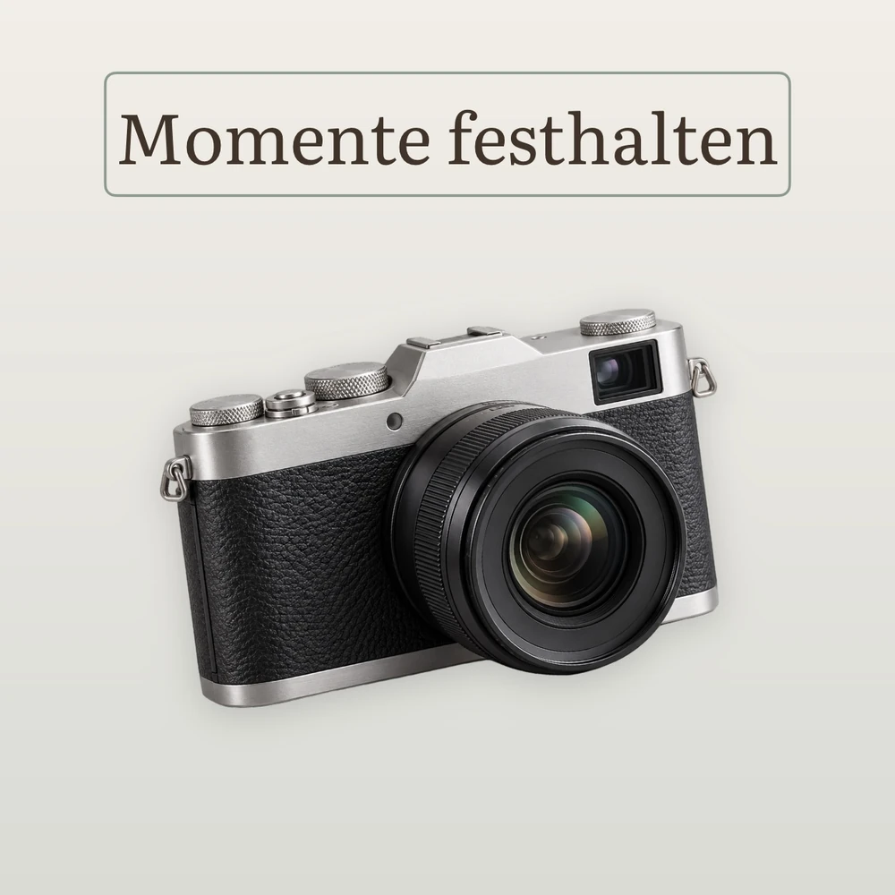 In ItemShot gestaltetes Produktfoto einer Kamera