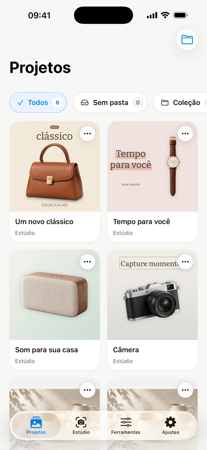 ItemShot no iPhone — Início